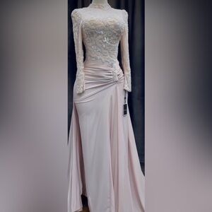 Blush Long Sleeve Gown